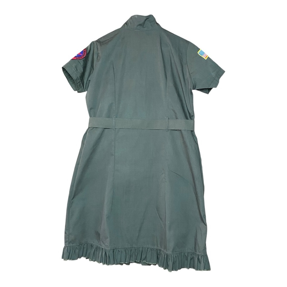 Olive Green Military-Inspired Dress Top Gun - Picture 2 of 13